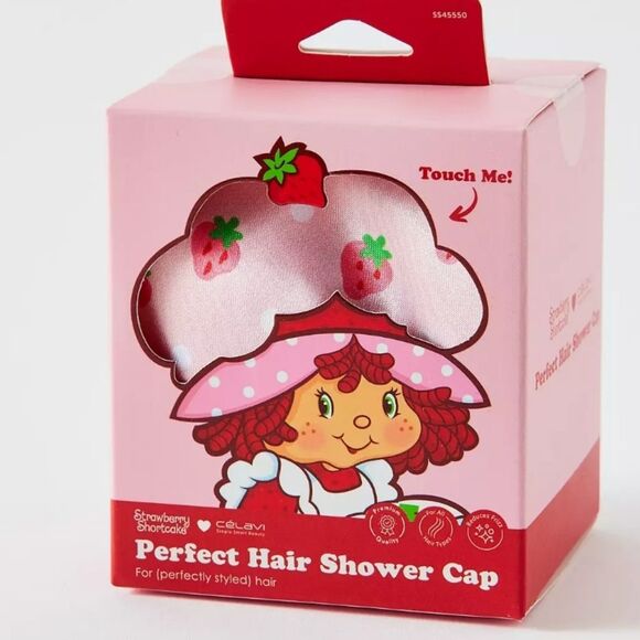 Celavi X Strawberry Shortcake Perfect Hair Shower Cap - Picture 2 of 4